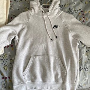 White/grey nike hoodie